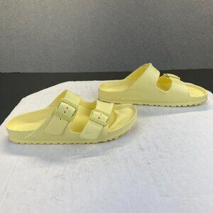 Birkenstock Sandals Womens 39 Arizona Eva Slip On Buckle Strap Slide Yellow
